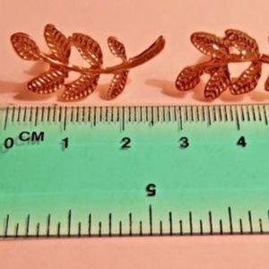 Gold Leaf Stud Earrings